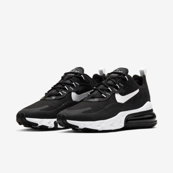 Nike Air Max 270 React - Női Utcai Cipő - Fekete/Fekete/Fekete/Fehér